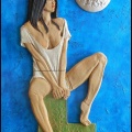 Mural ceramico, 80x50 cms.