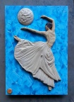 Mural ceramico, 35x25 cms.